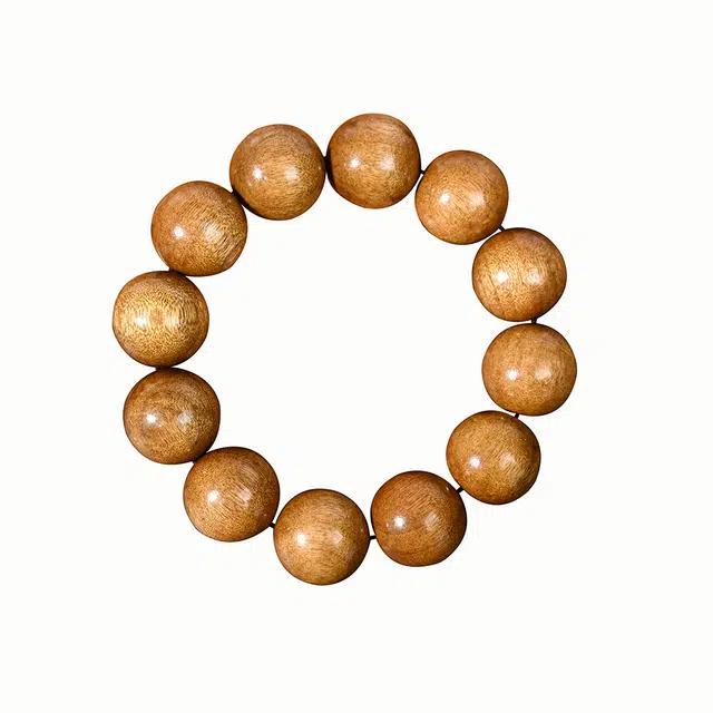 天纵 新中式国潮复古转运珠 简约大气金丝楠经典素圈文玩佛珠 招财纳福盘玩静心好运念珠 楠木 手串 男款