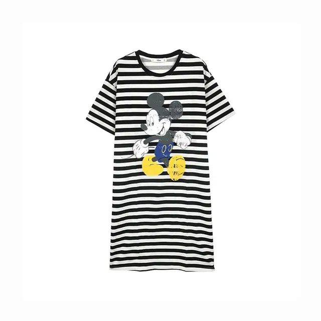 贝妍 迪士尼联名款 复古风印花短袖大码睡裙 女款