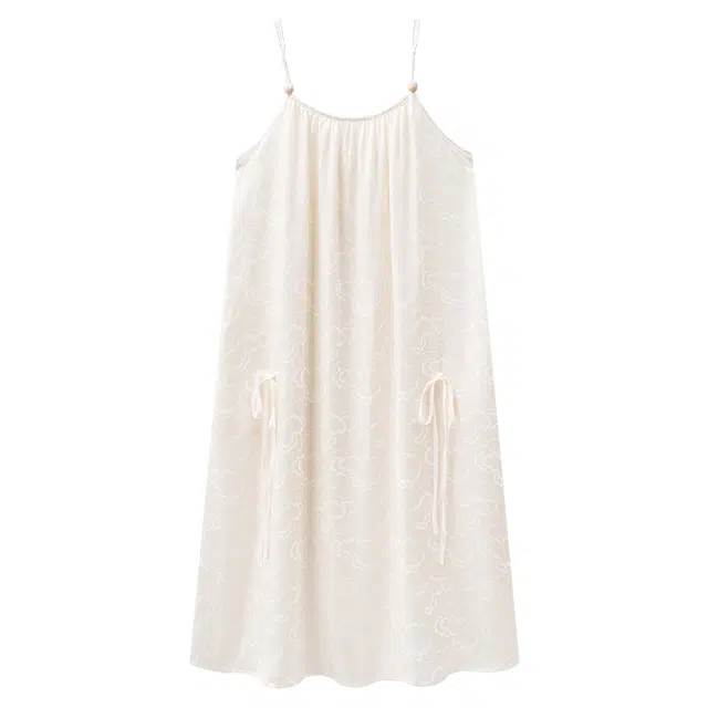 俏佳人 带胸垫高级感凉感休闲舒适透气吊带无袖家居服睡裙 女款