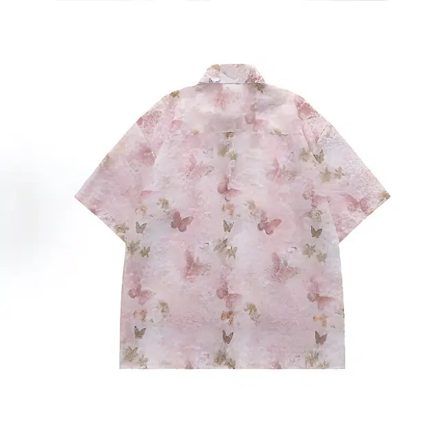 单爵 流苏蝴蝶小香风短袖衬衫 男女同款