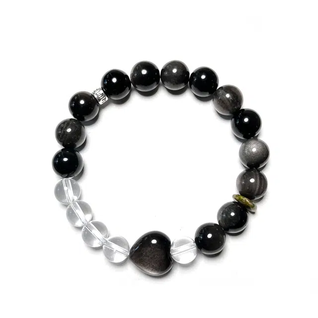 璀晶 聚财暴富 财源滚滚轻奢能量转运珠好运文玩 黑曜石 手串 男女同款情侣款