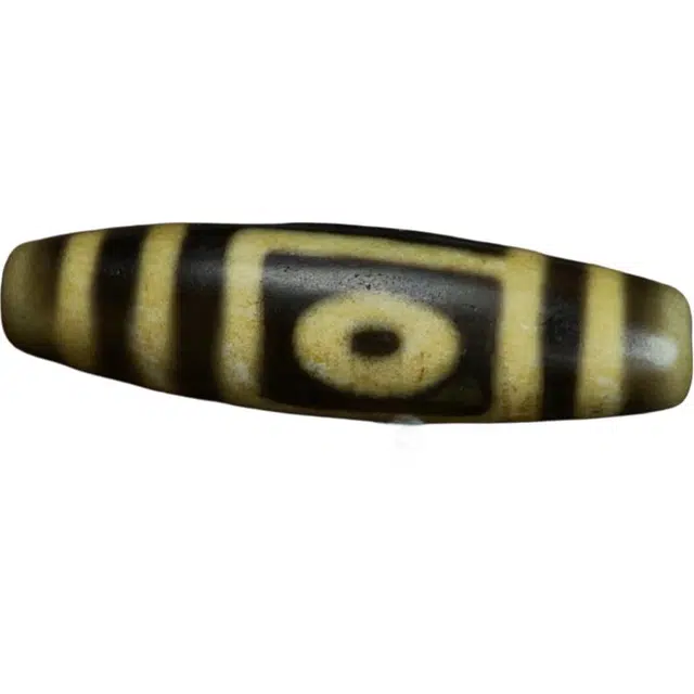 灵运宝 转运招财藏区天珠牙黄如意两眼老矿风化油润包浆老料器磨损到位一物一图#好运 玛瑙 吊坠 男女同款情侣款