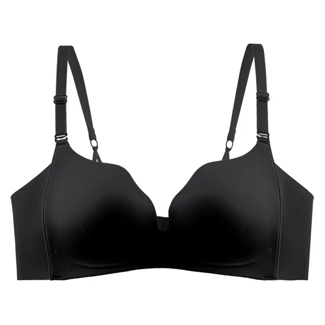 二三二三 聚拢提拉上托亲肤舒适侧收副乳透气不闷汗无钢圈软支撑纯色简约时尚百搭性感纯欲文胸 女款