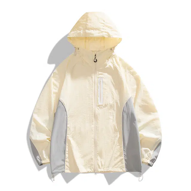 【dme】 防紫外线户外连帽外套夏季宽松百搭撞色巨好看的潮防晒服 男女同款