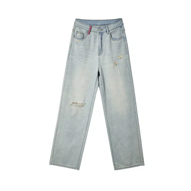潞优野 个性破洞时尚百搭休闲牛仔裤 女款