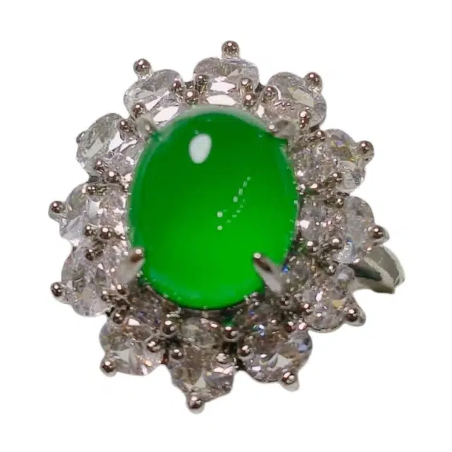 识恩 森系甜美通勤气质时尚优雅文艺小众设计#好运 玉髓 戒指 女款