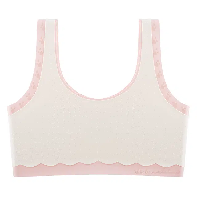 二三二三 自然不空杯亲肤舒适侧收副乳无钢圈撞色可爱甜美简约时尚百搭纯欲文胸 女款