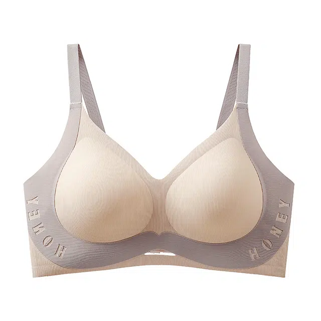 草本初色 防下垂无钢圈可机洗不跑杯收副乳聚拢轻盈无痕美背内衣撞色设计日常穿搭舒适文胸 女款