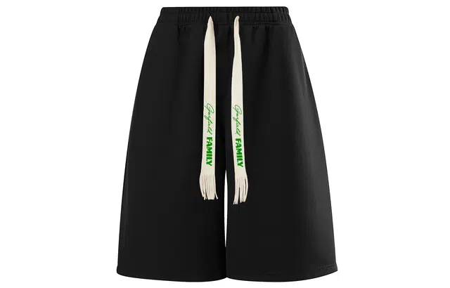 加菲猫家族 系带时尚宽松舒适五分休闲短裤 男女同款