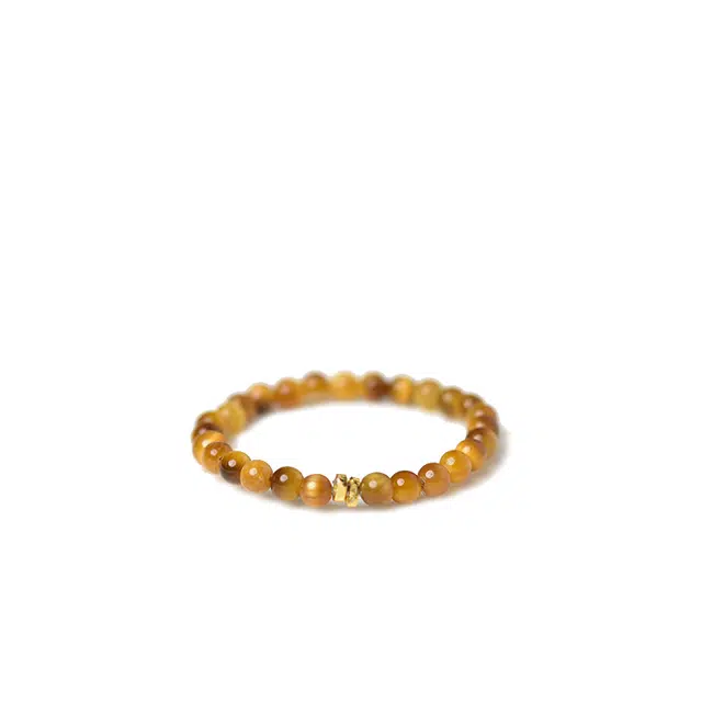 东海世家 虎睛石戒圈新中式国风 复古民族经典简约 金虎黄虎散珠子 轻奢气质日常通勤百搭#好运 虎眼石 戒指 男女同款情侣款