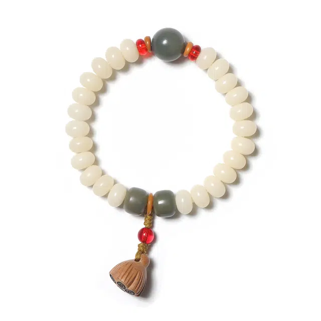 仙友 国潮新中式开运绕指柔莲蓬招财纳福转运文玩八方来财平安喜乐考公上岸盘玩#好运 白玉菩提 手串 男女同款情侣款