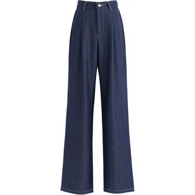 惟熙 纯色高腰简约直筒阔腿裤休闲裤 女款