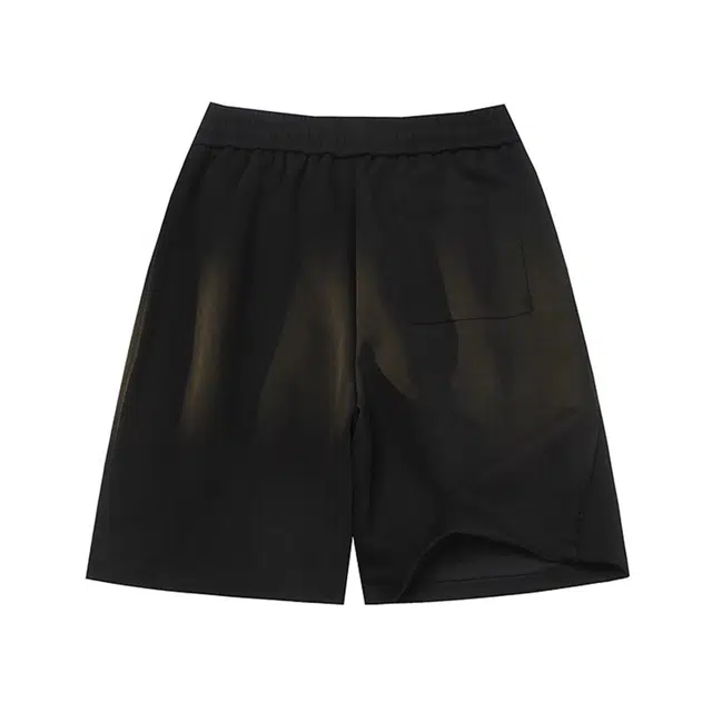 普鲁士多特蒙德 美高街纯色简约运动潮牌五分休闲短裤 男女同款