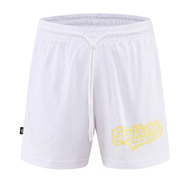 加荣 透气凉感松紧腰系带简约薄款纯色百搭户外运动跑步宽松速干冰丝五分休闲短裤 男女同款