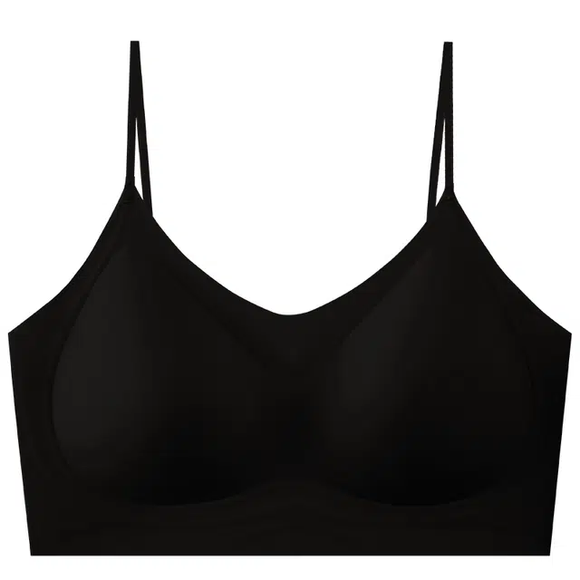 二三二三 聚拢提拉上托不空杯美背亲肤舒适透气不闷热内衣侧收副乳无钢圈可调节肩带软支撑胸罩简约时尚百搭性感纯欲文胸 女款 黑色