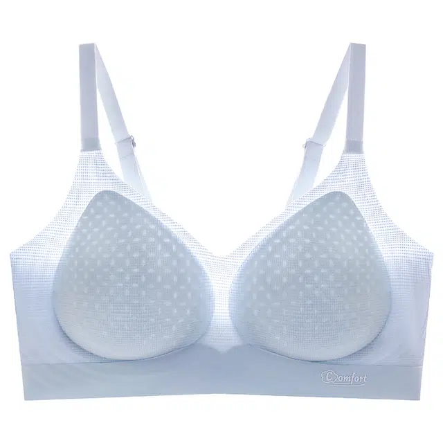 二三二三 自然聚拢提拉上托不空杯亲肤舒适侧收副乳无钢圈网眼透气无痕软支撑简约时尚百搭性感纯欲文胸 女款