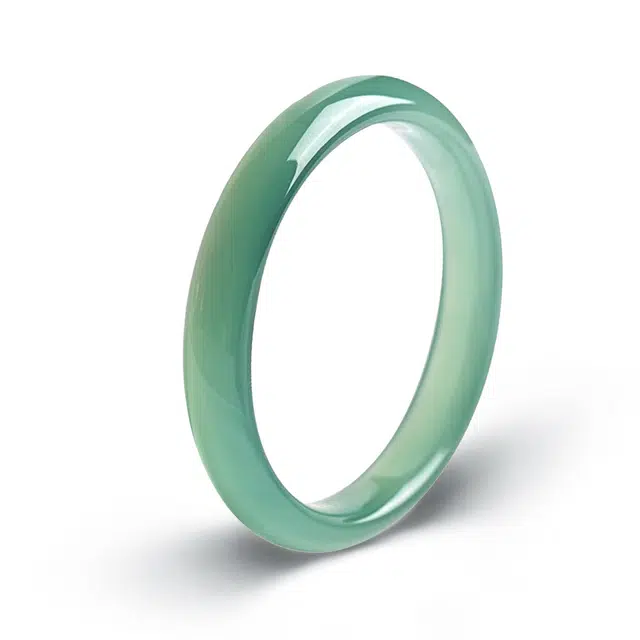 翠雅金楼 只此青绿远山黛油青 新中式国风江南温婉润玉汉服旗袍国风古典雅韵百搭玉镯#好运天然 玉髓 手镯 女款