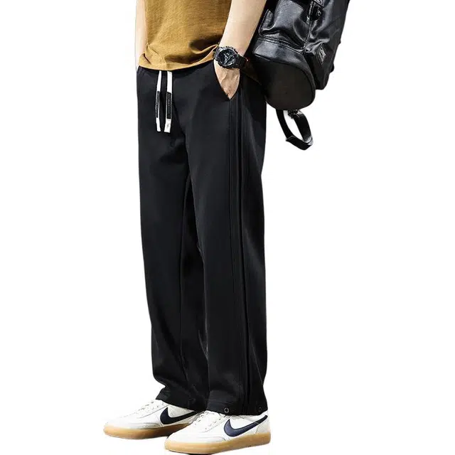 前进牛 美式高街垂感直筒潮流宽松阔腿长裤高级感百搭拖地裤休闲裤 男女同款