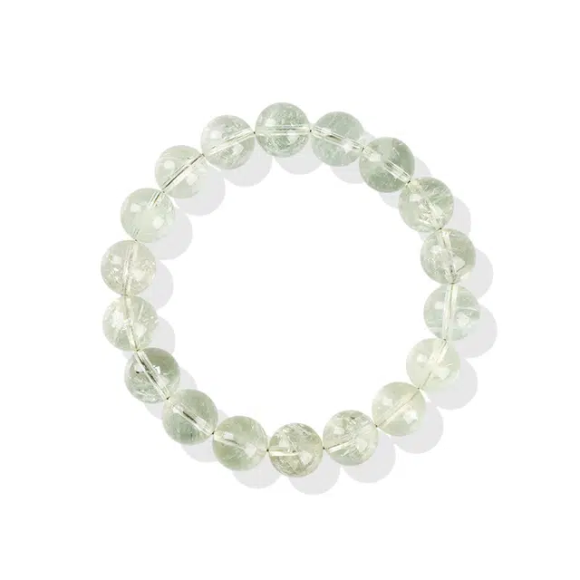 饰伴 薄荷清香 温柔大方清晰质感 小众设计#好运 日常通勤百搭 绿发晶 手串 男女同款情侣款