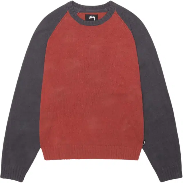 Stussy SS25 COLORBLOCKED RAGLAN KNIT CREW