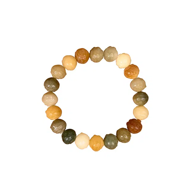 天纵 创意设计多宝招财转运福气满满好运文玩 白玉菩提 手串 男女同款情侣款