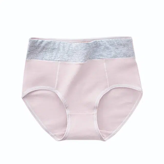 棉基因 柔软亲肤舒适吸湿透气中高腰提臀收腹性感弹力大码纯棉抑菌裆底裤高弹不勒贴身三角内裤 女款 组合装