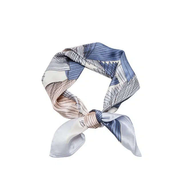 纳兰杜 线条装饰百搭高级感时尚外搭小众设计 桑蚕丝 丝巾 女款