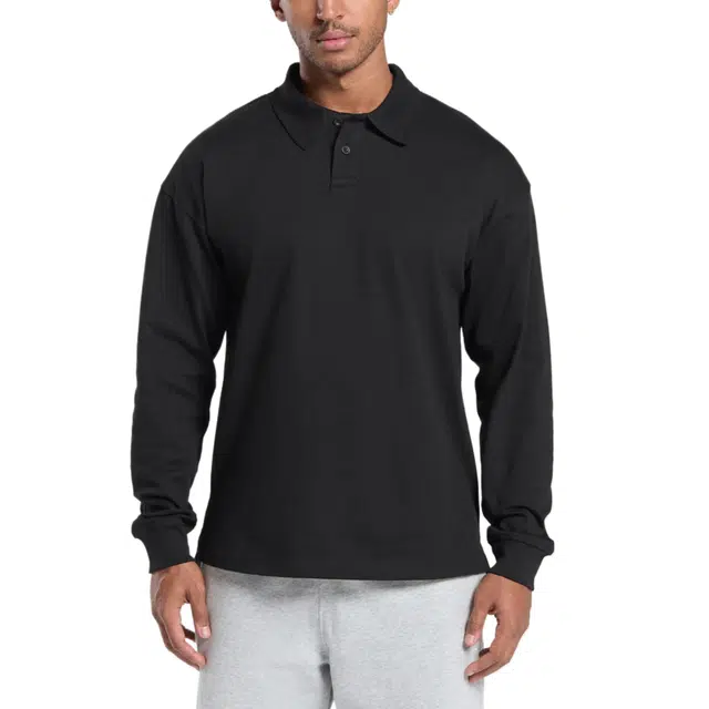 GYMSHARK Long Sleeve Polo Polo