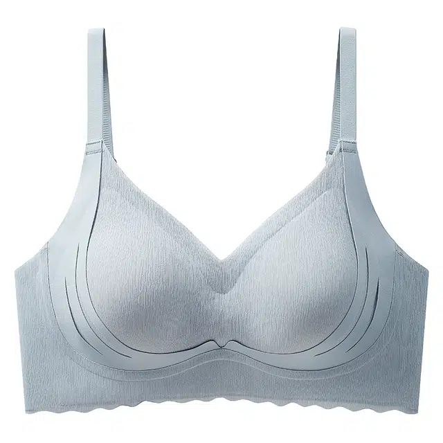 二三二三 无痕聚拢提拉上托不空杯亲肤舒适内衣侧收副乳无钢圈可调节高弹肩带软支撑胸罩简约时尚百搭性感纯欲文胸 女款