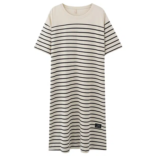 俏佳人 纯棉套头亲肤柔软舒适透气短袖家居服睡裙 女款