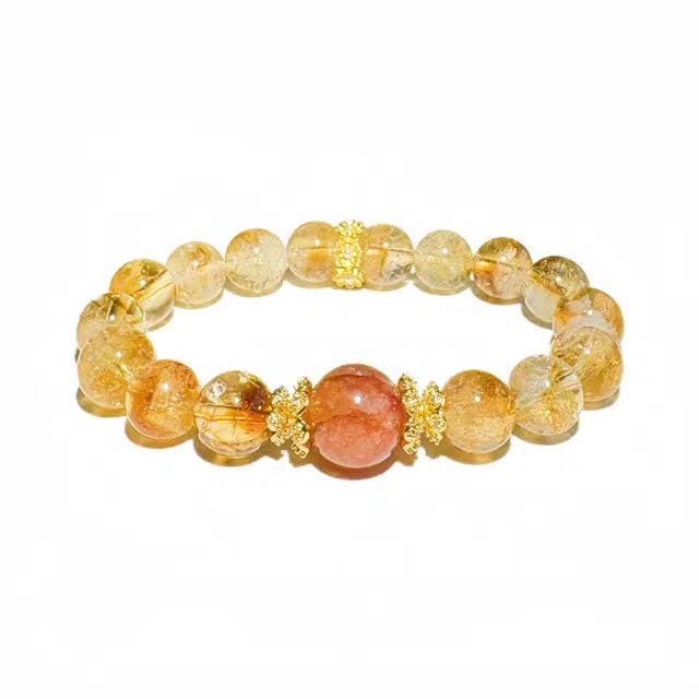 丰运阁 【富婆快乐串】原创设计 财神爷的滋润养颜 九紫离火·招财开运  日进斗金 #好运 黄水晶 手串 女款