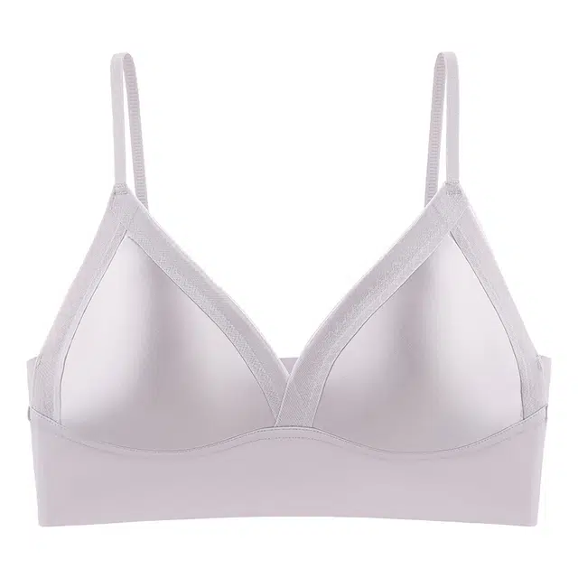 二三二三 自然聚拢提拉上托不空杯亲肤舒适内衣侧收副乳无钢圈可调节肩带软支撑法式轻薄胸罩简约时尚百搭性感纯欲文胸 女款