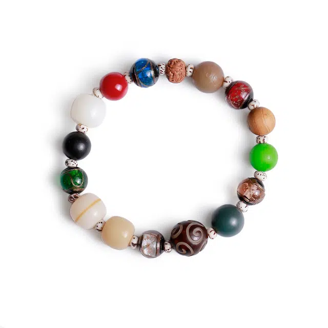 梨云暮雪 乙巳蛇年 五色香灰转运珠 佛珠子破太岁 五路财神多宝#好运 菩提根 手串 男女同款情侣款