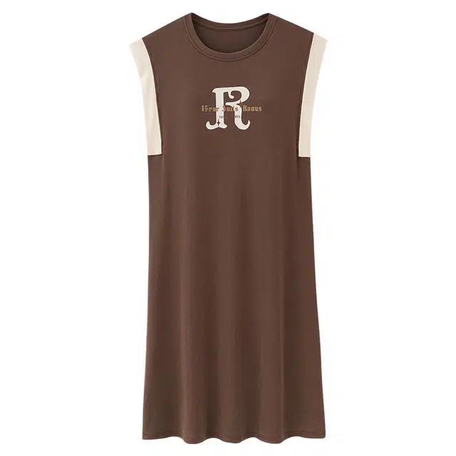 俏佳人 带胸垫舒适套头休闲运动风无袖可外穿透气家居服垂感亲肤睡裙 女款