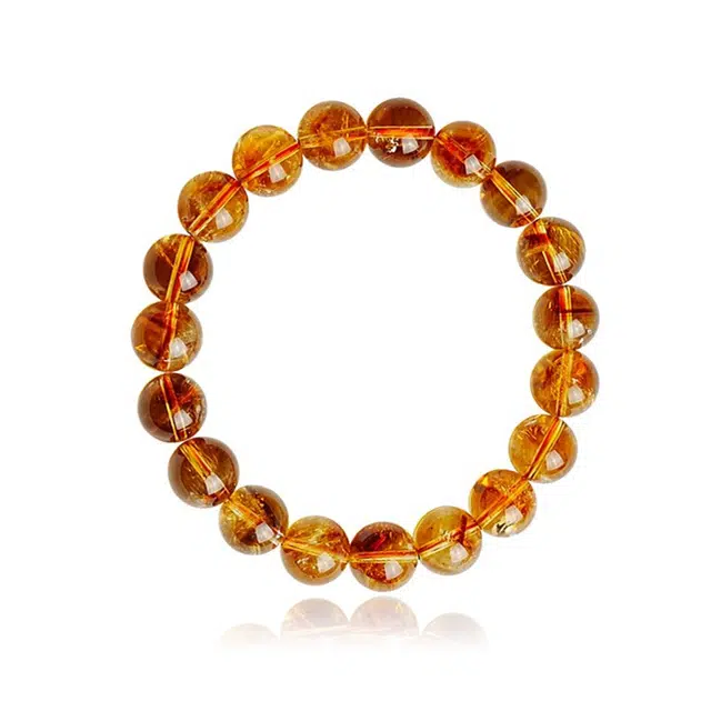 一世倾 新中式轻奢高级小众简约气质百搭好运天然 黄水晶 手串 男女同款情侣款