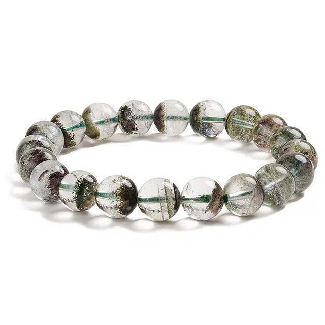 【匠心手作 聚宝盆】 灵菲 招财转运新中式 财源滚滚轻奢小众高级感简约百搭能量净化#好运天然 绿幽灵 手串 男女同款情侣款