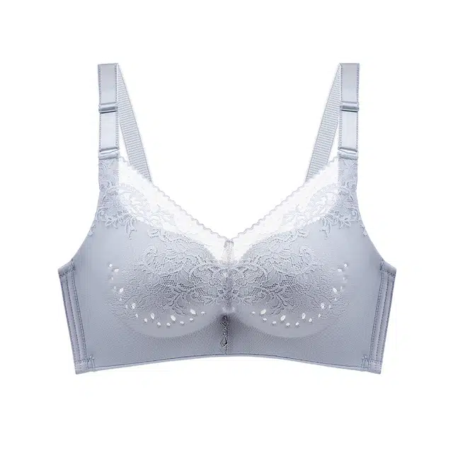 二三二三 小胸显大隐形无痕薄杯胸罩防下垂聚拢调整型薄款内衣夏日内搭轻薄蕾丝防透款文胸 女款