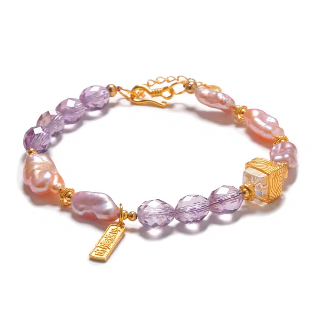 【匠心手作 飞黄腾达】 灵菲 智慧增加招财转运新中式小众设计轻奢高级感手饰九紫离火事业晋升#好运处理 紫水晶 手链 女款