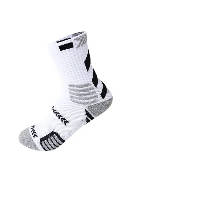 轻迎 男士精英袜 潮流撞色长筒男 毛巾底吸汗透气专业运动袜篮球袜 男女同款