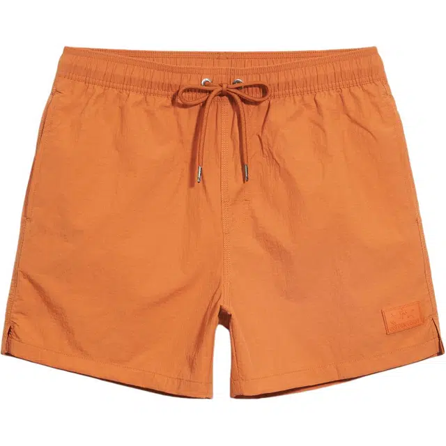 盖浪 素色百搭松紧系带休闲短裤 男款