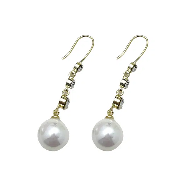 双生恋 情定三生 新中式小众设计感百搭时尚精致日常通勤约会轻奢高级感 铜 耳环 女款