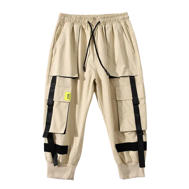 乱步 男外穿潮牌夏季韩版潮流小脚马裤休闲工装裤 男女同款
