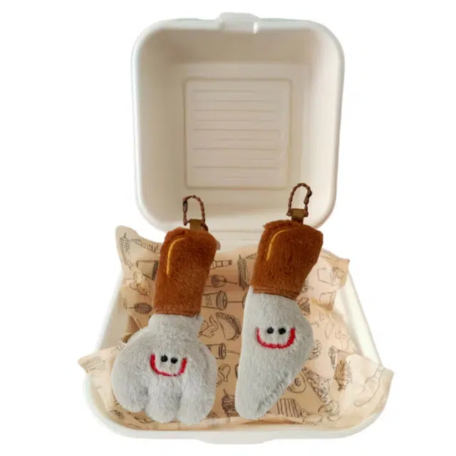 纯兔鼠 萌宠刀叉 卡通创意可爱 装饰挂坠 玩偶周边