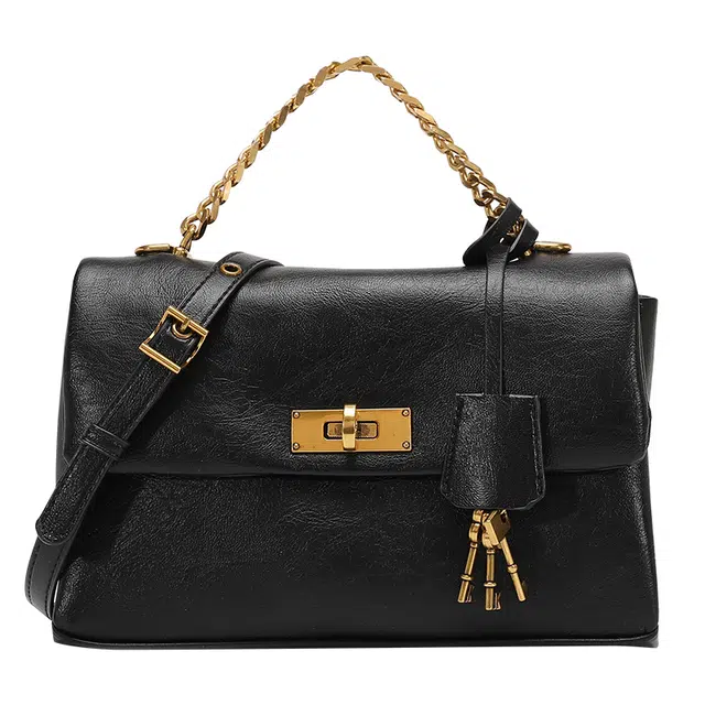 恒源祥 百搭金属时尚典雅优雅气质 合成革 单肩斜挎手提包 女款 多色