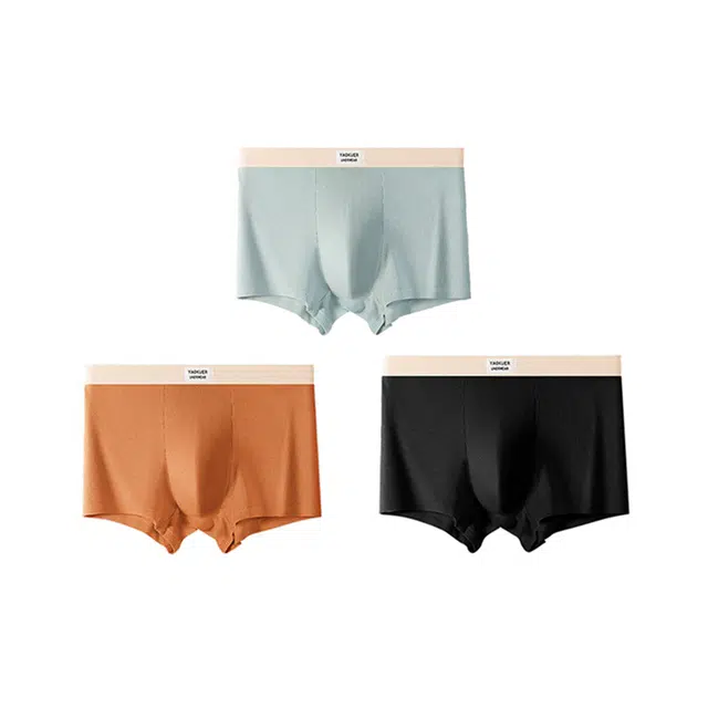 雅鹿 纯棉短裤抗菌裆平角裤头青少年中腰短裤透气大码舒适裤衩内裤 男款