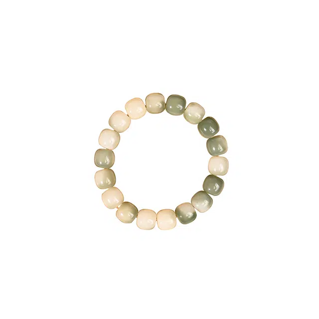 天纵 绕指柔文玩盘串精品老型珠甜蜜饰爱约会告白佳品手饰 白玉菩提 手串 男女同款情侣款