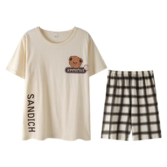 向薇 短袖短裤青少年学生休闲可外穿家居服夏季睡衣套装 男款