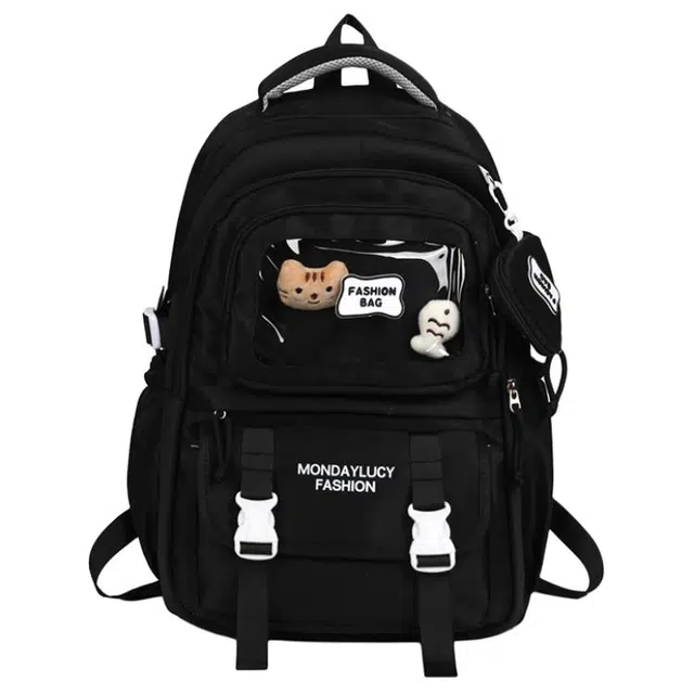 恒源祥 学生背包日系纯色小清新初高 复合布 双肩包 男女同款情侣款 多色