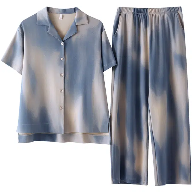 俏霓桐 凉感轻奢带胸垫薄款可外穿家居服睡衣套装 女款