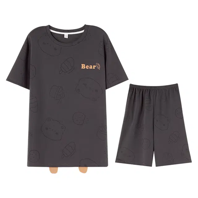 向薇 短袖短裤薄款卡通休闲可外穿家居服睡衣套装 男款